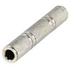 Adattatore jack doppia femmina 6,3mm stereo nichel.